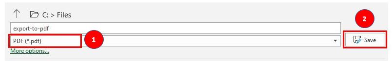 export to pdf save as pdf
