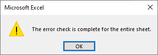 clean data error check complete
