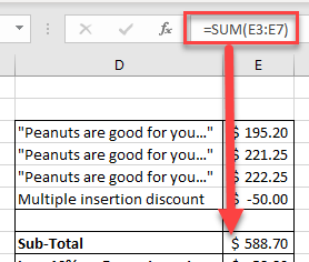 formulabar formula