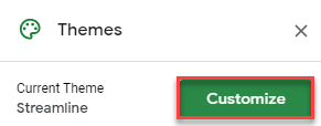 google sheets customize theme 1
