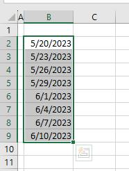 insert dates 10