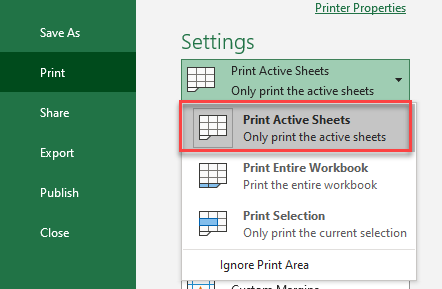 print multiple sheets active sheets